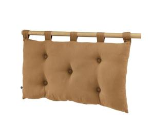 AltoBuy OUREA - Coussin de Tête de Lit avec Passants 50x80cm Gaze de Coton Camel