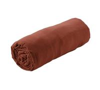 AltoBuy OUREA - Drap Housse 160x200cm Gaze de Coton Terracotta
