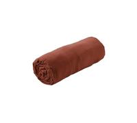 AltoBuy OUREA - Drap Housse 200x200cm Gaze de Coton Terracotta