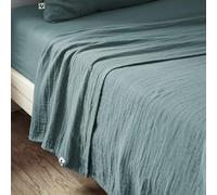 AltoBuy OUREA - Drap Plat 240x300cm Gaze de Coton Canard