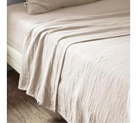 OUREA - Drap Plat 270x300cm Gaze de Coton Pampa - Altobuy Beige G
