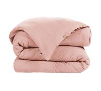 AltoBuy OUREA - Housse de Couette 260x240cm Gaze de Coton Rose Pêche