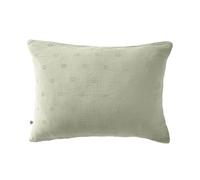 AltoBuy OUREA Motif - Taie d'oreiller 50x70cm Gaze de Coton Vert d'eau à Fleurs Ajourées