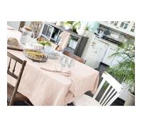 AltoBuy OUREA - Nappe Rectangulaire 150x250cm Gaze de Coton Guimauve