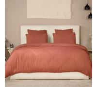 AltoBuy Parure Housse de Couette 240x220cm + 2 taies 100% Gaze de Coton lavée Safran - Valma