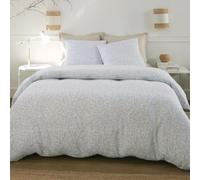 AltoBuy Parure Housse de Couette 240x220cm + 2 taies Motif Feuillage Blanc et Vert 100% Gaze de Coton - MAHO