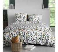 ALTOBUY Parure housse de couette 260x240cm + 2 taies WASILA motif fleuri multicolore 100% coton Multicolore