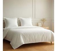 ALTOBUY Parure housse de couette VITALIA - 260x240cm - Coton - Blanc Blanc