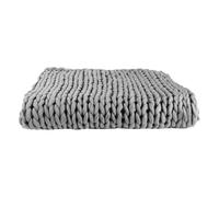 AltoBuy Plaid Chunky 120x150cm Grosse Maille Tressée Coloris Gris