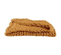 AltoBuy Plaid Chunky 120x150cm Grosse Maille Tressée Coloris Ocre - LOTOV