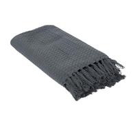 AltoBuy Plaid jeté de canapé 120x150cm Style gaufré Coloris Gris Anthracite