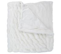 AltoBuy Plaid Ultra Doux 140x200cm Imitation Fourrure Texturée Blanc