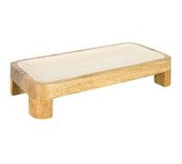 ALTOBUY Plat de service Manguier intérieur nid d'abeille beige L30cm Marron