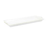 AltoBuy Plat de Service Rectangulaire en Porcelaine Liseré Doré 31x15 cm - Class