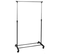 AltoBuy Portant Simple sur roulettes Hauteur Réglable Noir et Chrome - NEHO