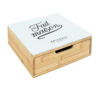 AltoBuy Porte-Capsules Tiroir Bambou Plateau Verre Fait-Maison