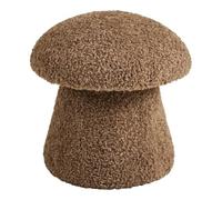 AltoBuy Pouf en Tissu Bouclette Marron Forme Champignon - BAHO