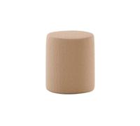 AltoBuy Pouf Rond 41cm Tissu Bouclé Brun - Connie