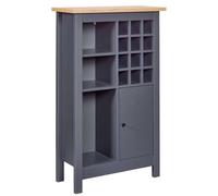 AltoBuy Rangement de Cuisine pour Bouteilles Anthracite et Plateau Effet Bois - Kenny