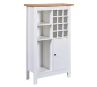 AltoBuy Rangement de Cuisine pour Bouteilles Blanc et Plateau Effet Bois - Kenny