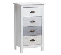 AltoBuy Rosalia - Chiffonnier 4 Tiroirs Bois Aspect Vieilli
