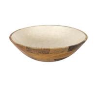AltoBuy Saladier en Bois de manguier avec intérieur texturé nid d'abeille Beige (Ø27,5 cm)
