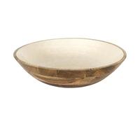 AltoBuy Saladier en Bois de manguier avec intérieur texturé nid d'abeille Beige (Ø33 cm)