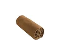 SAMIA - Drap Housse 90x200cm Coton Coloris Camel -