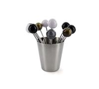 AltoBuy Set de 12 Piques à bigorneaux INOX avec Support Circulaire