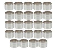 AltoBuy Set de 24 Ronds de Serviette en métal argenté