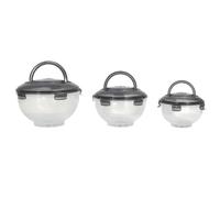 AltoBuy Set de 3 boîtes hermétiques à emporter en Plastique avec couvercles hermétiques Gris
