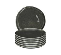 AltoBuy Set de 6 Assiettes à Dessert en céramique au grés du Temps Vert (Ø21cm) - Maka