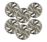AltoBuy Set de 6 Assiettes à huîtres en Acier Inoxydable argenté (8 huitres)