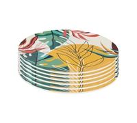 AltoBuy Set de 6 Assiettes Plates en Plastique Paradis Exotique (Ø26cm) - Antilles