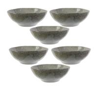 AltoBuy Set de 6 Bols 80cl en céramique au grés du Temps Gris - Galet