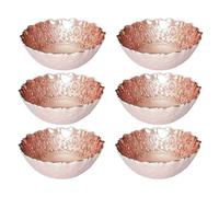 AltoBuy Set de 6 Bols en Verre Motif Ethnique Teinte cuivre (Ø15 cm)