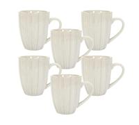 AltoBuy Set de 6 Mugs Beiges en céramique (30cl) - Shelly
