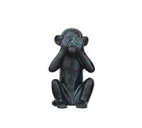 AltoBuy Statue Noir Singe de la Sagesse ne Vois Pas H28cm