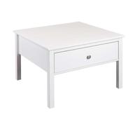 AltoBuy Table Basse 1 tiroir en pin Massif Vernis Blanc - Dorie