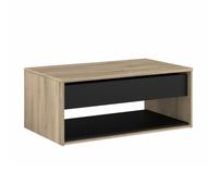 AltoBuy Table Basse avec Plateau relevable de 45 à 67 cm Aspect chêne et Noir - OSTAREL