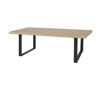 AltoBuy Table Repas 170cm Aspect Bois Canyon Pieds U métal Noir - Barton
