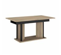AltoBuy Table Repas Extensible 160-200cm Aspect chêne piètement Central avec encadrement Noir - OSTAREL