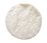 AltoBuy Tapis Rond Ø115cm Imitation Fourrure Blanche