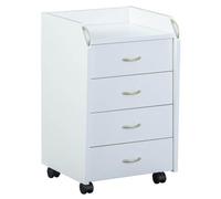 AltoBuy TEO - Caisson 4 Tiroirs sur roulettes Coloris Blanc