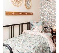 AltoBuy VALDY - Parure de Lit Imprimé Forêt Housse de Couette 140x200cm + 1 Taie d'oreiller