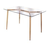 AltoBuy VERANA - Table Repas Rectangulaire Plateau en Verre