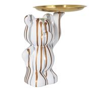 AltoBuy Vide-Poche Ours Blanc/Or/Argent Plateau en l'air