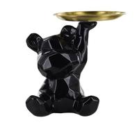 AltoBuy Vide-Poche Ourson en Origami Noir et Or Plateau en l'air