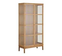 AltoBuy Vitrine 2 Portes 3 étagères en chêne et MDF placage chêne - Caceres