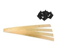 ALTOLATTES - Lot de 4 Lattes 63cm + 8 Embouts - Altobuy Marron G